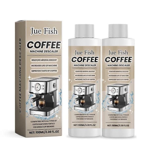 100 ml afkalkningsmiddel og rengøringsmiddel til kaffemaskiner for at fjerne kalkaflejringer 2pcs