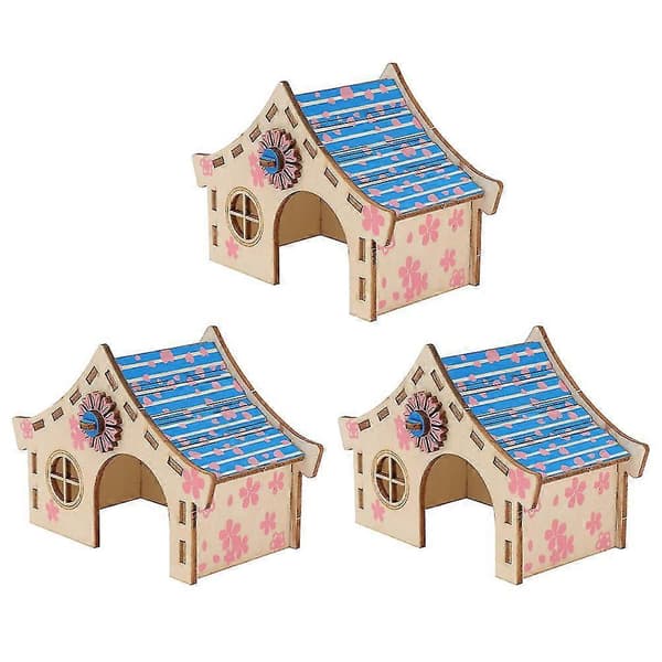 3 stk Dyreleker Hamster Habitat Hamster Gjemmested Hamsterhytte Hamstergjemmesteder