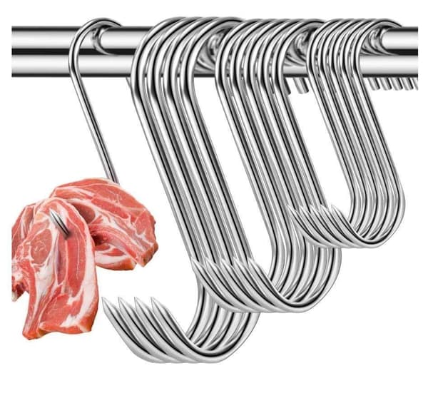 Black Friday 15-pak Røgkroge til røgning af kød og fisk - Rustfrit stål silver Silver