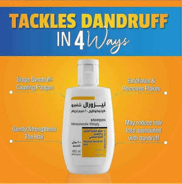 2025 Nizorall Dandruff Treatment Shampoo Prevents Dandruff 100 ML (2pcs)