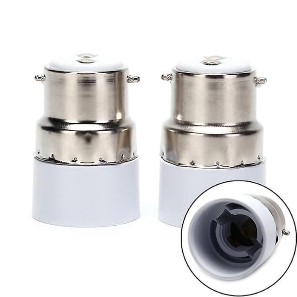 B22 til E14 Pære Lampesokkel Baseforlænger Konverter Adapter Holder Overraskelsesgave White 1pc
