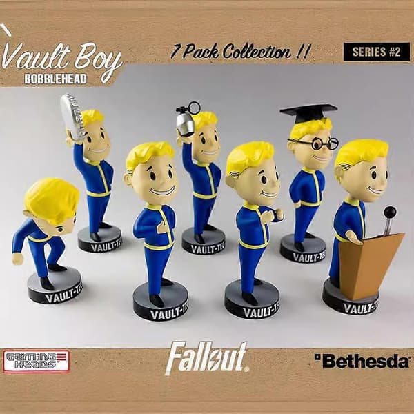 Fallout 4 Fallout Boy Q version 7 bobbleheads Vault Boy dockor i ask_Billiga presenter barter