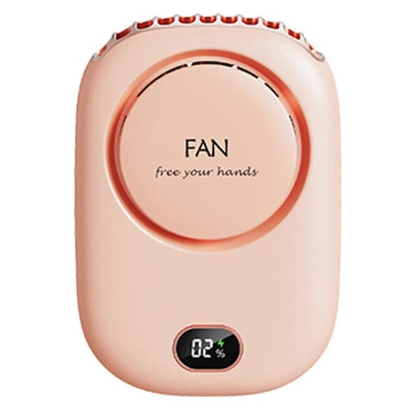 Halskædeventilator Mini Bærbare Ventilatorer Halsbåndsventilator USB Genopladelig Stille 3 Hastigheder Håndfri Ventilator til pink