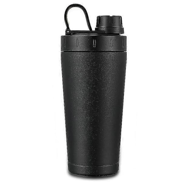 Protein Shakerflaske i Rustfrit Stål Isoleret Holder Varmt/Koldt
