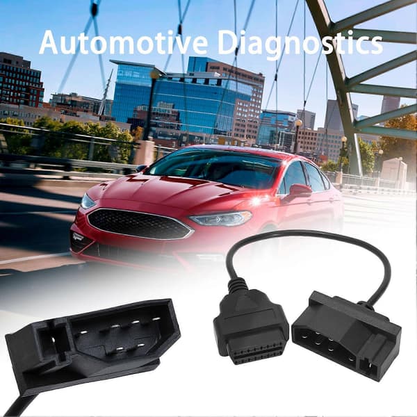 7-pinners kontaktadapter OBD1 til OBD2 diagnostisk skannerkabeladapter for Ford mengxi_Bra saker Black