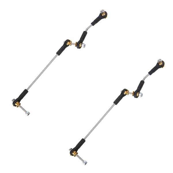 2 sæt styrestang servostang opgraderingsdele til B14 B24 B16 B36 C14 C24 C44 1/16 RC bil tilbehør Black  Silver