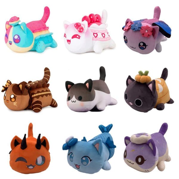 Højkvalitets Meemeow Aphmau Kat Plyslegetøj Kæledyrsdukkegave Gray