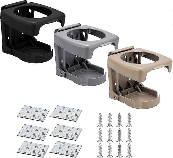 Kopholder, foldbar kopholder, 3 stk. foldbar plastik drikkevareholder, udstyret