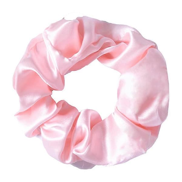100% ren silke-scrunchie til kvinder og piger, glat til krøllet hår, silke donut hårelastikker, elastiske hestehaleholdere