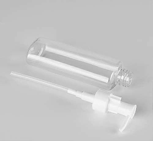 Klara plastflaskor med pump, 100 ml påfyllningsbara dispensrar, set om 3, perfekt för resor