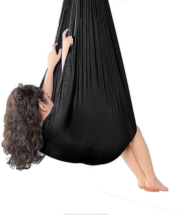 Inomhus Terapi Gunga för Barn med Mjuk Gungdesign_Kvalitetsgåva 150*280CM Black