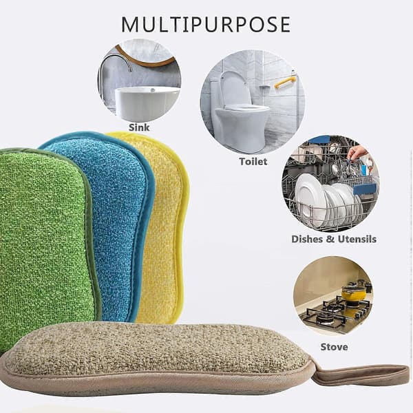 Repfria Skrubbsvampar Återanvändbar Mikrofiber Kökset Disk Skrubbsvampar_Kvalitetsgåvor