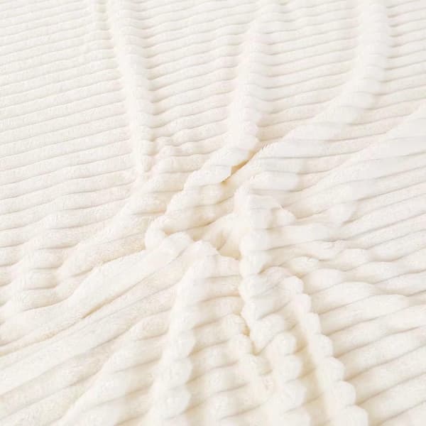 Hyggelig tæppe, 100 x 150 cm, hvid fleecetæppe til sofa, blødt og varmt, børnetæppe, mikrofiber, fluffy sofatæppe, sofatæppe 100*150cm
