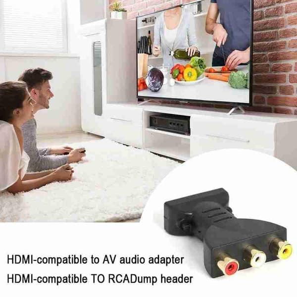 HDMI Han til 3 RCA Hun Komposit AV Audio Video Præcis ღ