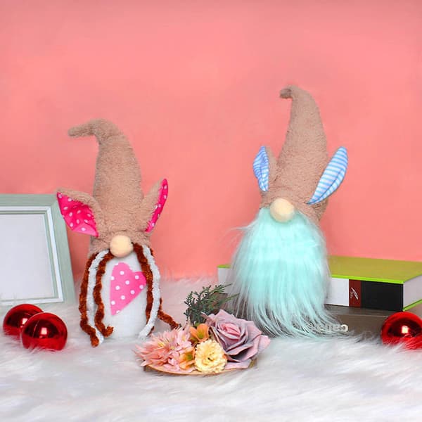 Christmas Tree Ornaments Easter Faceless Dwarf Doll Decorations Creative Desktop Lovely Rabbit Goblin Ornament Q
