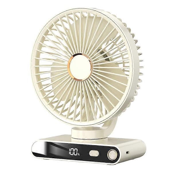 F6 LED Smart Digital Display 5-trins Vindhastighed Bordplade Natlys Ventilator Not Specified Shaking Head White