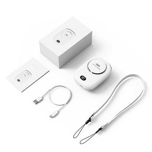 Halskædeventilator Mini Bærbare Ventilatorer Halsbåndsventilator USB Genopladelig Stille 3 Hastigheder Håndfri Ventilator til white