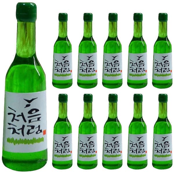 15 st Mini Koreanska Risvinflaskor Mini Vinflaskor Statyer Verklighetstrogna Vinflaskor Mini Husdekorationer Green 3.60X1.00X1.00CM