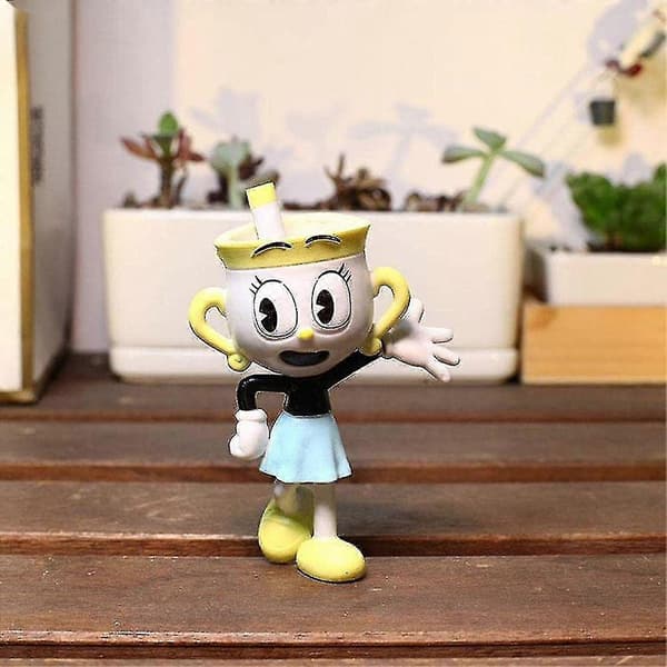 6 stk. Cuphead Figurer Leker Samleobjekt Modell Minifigurer Hyllepynt Borddekorasjon Gave Til Fans Barn_Bra saker