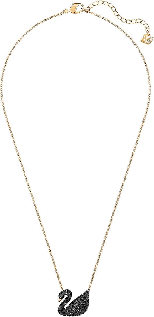 Dame Smykkekollektion Rosaguld Design Sorte Krystaller_Billige gaver