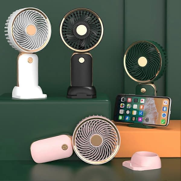 USB Mini Håndholdt Ventilator Lille Personlig Ventilator Makeup Øjenvippe Ventilator til Vandreture Rejser Hjemmekontor B White