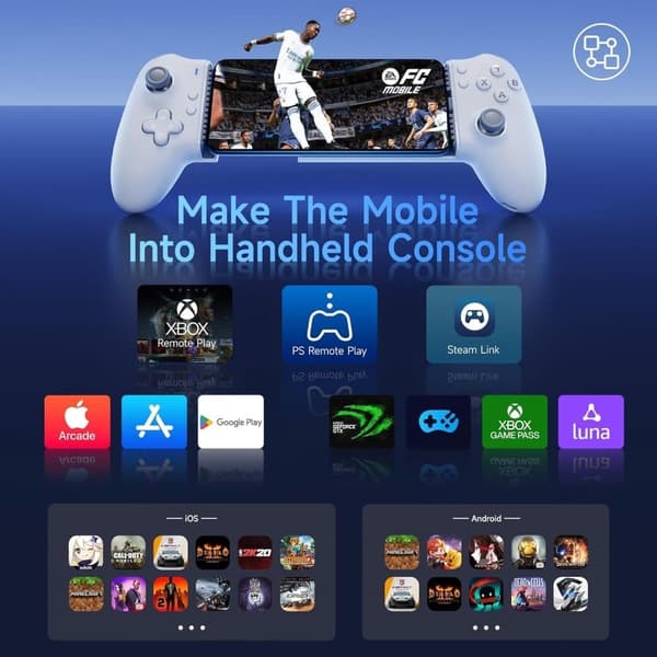 EasySMX M15 Mobil Spelkontroll för Android / iPhone vit vit