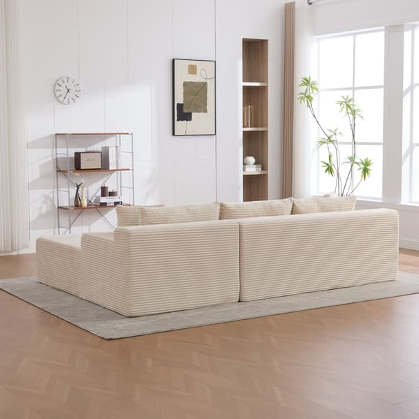 HOMAIRE modulsoffa i chenille med 30D högelastiskt skum, beige Beige