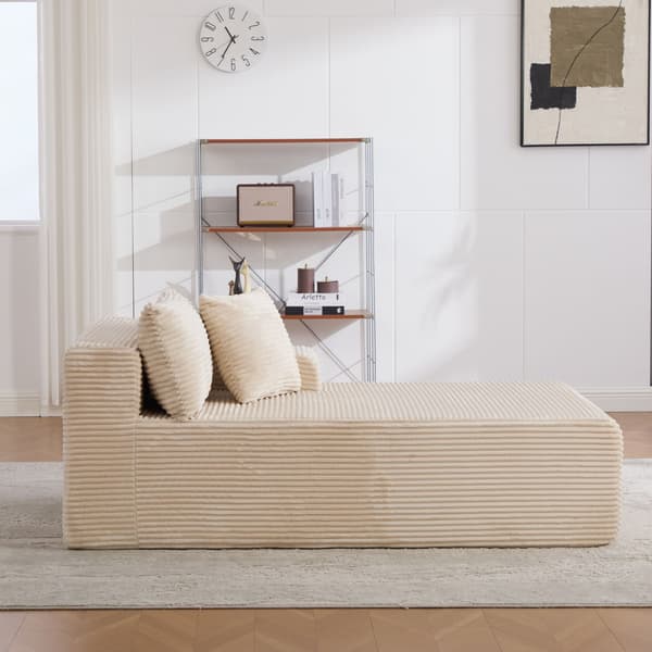 HOMAIRE modulsoffa i chenille med högelastiskt skum, beige Beige
