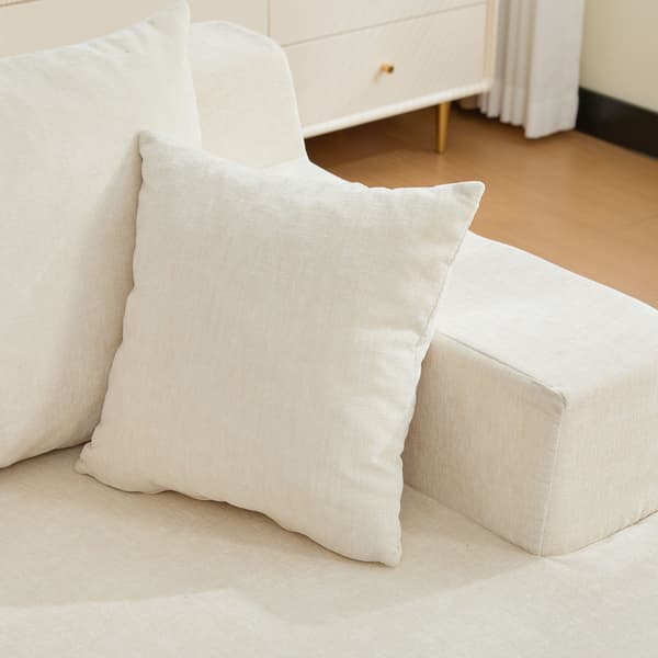 HOMAIRE modulsoffa i chenille med 30D högelastiskt skum, beige Beige
