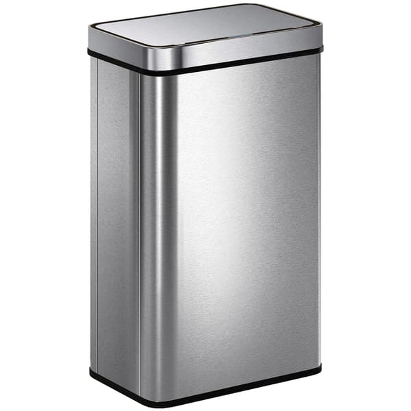 HOMAIRE 60 L sensorstyrd soptunna med automatisk lock, rostfritt stål, silver Silver