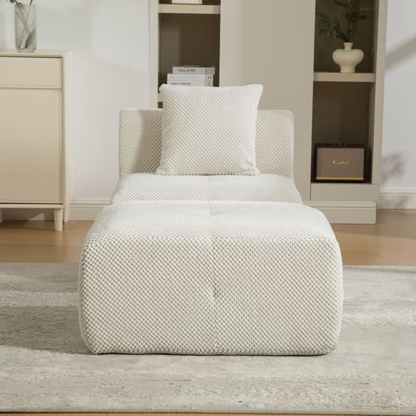 HOMAIRE modulsoffa i chenille med högelastiskt skum, beige Beige