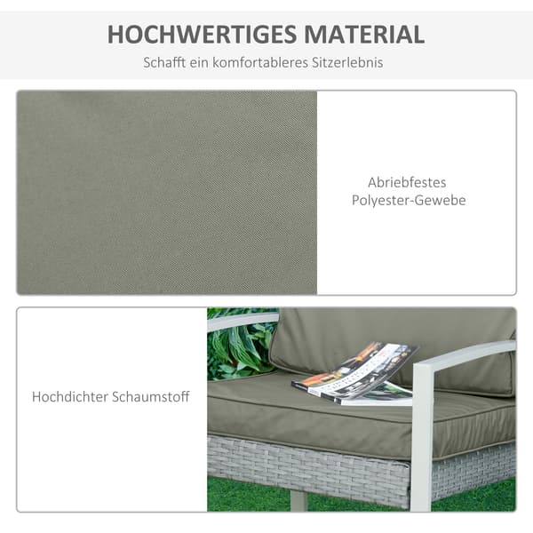 HOMAIRE 2-delat sittdyna set 56x52x7 cm mörkgrå polyester med tvättbart överdrag Mörkgrå