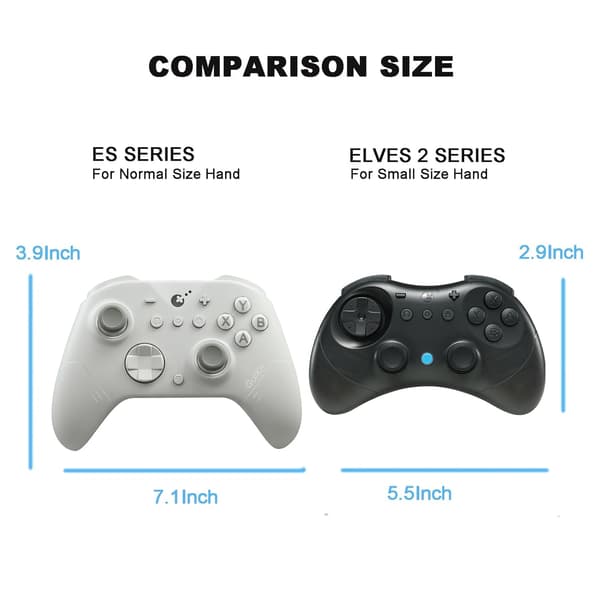 GuliKit Elves 2 Bluetooth Spelkontroll för Switch/Switch 2, Windows, Switch 2 Wake-up, svart