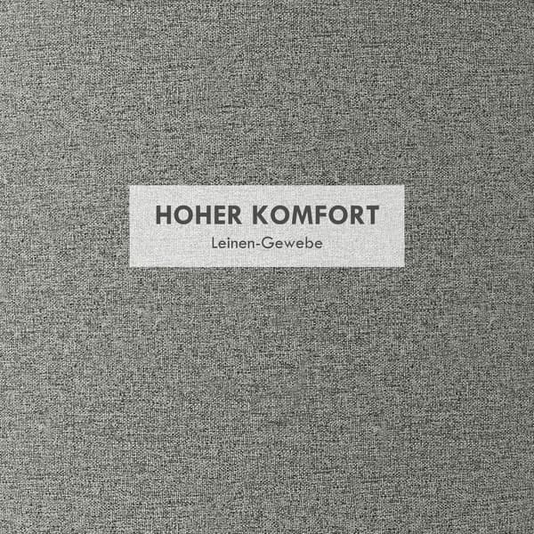 HOMAIRE sittpuff med förvaring, vändbart lock, grå polyester och MDF, 56x56x42 cm Grå