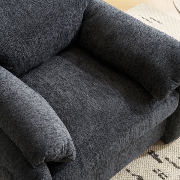 HOMAIRE Chenille Fåtölj i Modern Design, Grå, Överdimensionerad Grå 96 x 82 x 84 cm