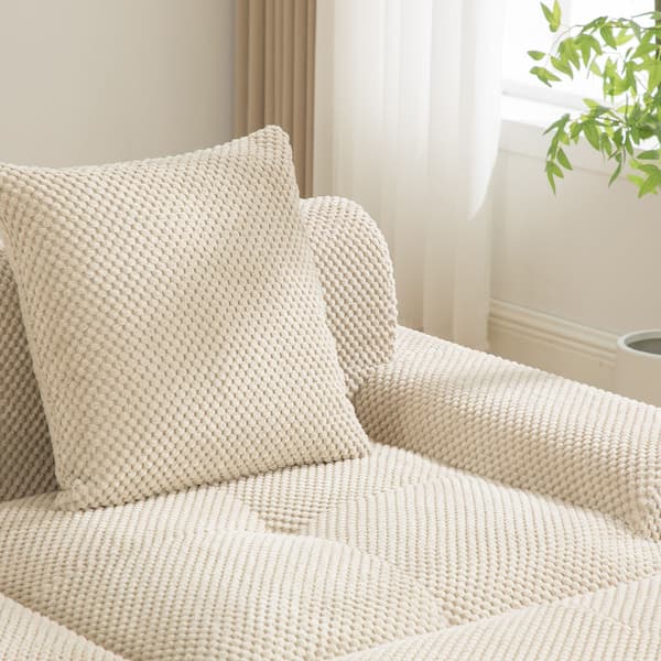 HOMAIRE modulsoffa i chenille med högelastiskt skum, ljus khaki Light Khaki