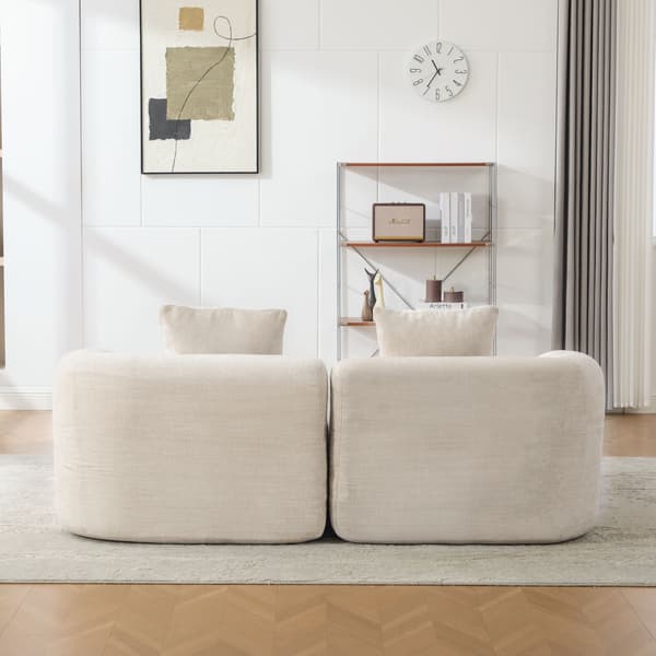 HOMAIRE modulsoffa i chenille med 30D högelastiskt skum, beige Beige