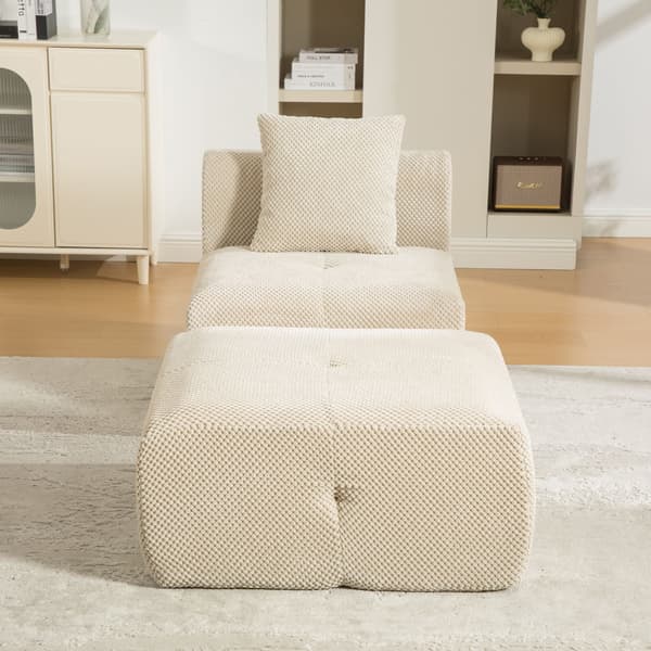 HOMAIRE modulsoffa i chenille med 30D högelastiskt skum, ljus kaki Light Khaki