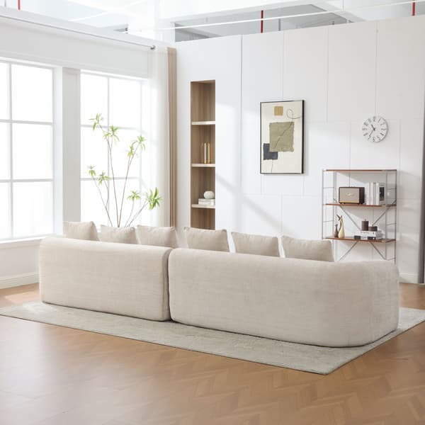 HOMAIRE modulsoffa i chenille med 30D högelastiskt skum, beige Beige
