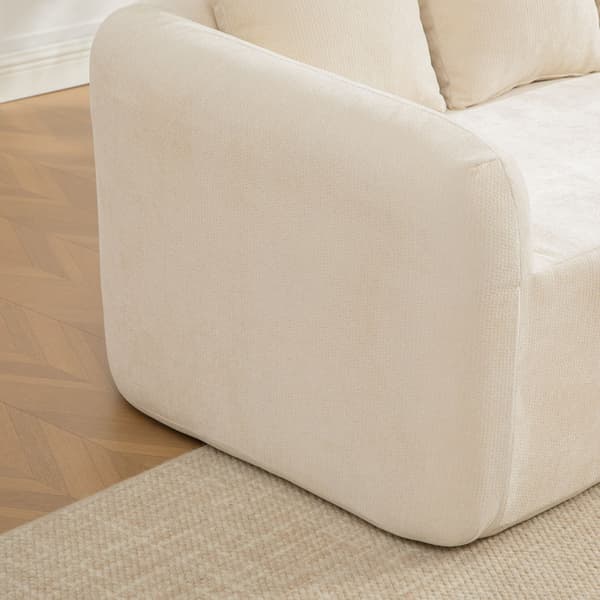 HOMAIRE modulsoffa i chenille med 30D högelastiskt skum, beige Beige