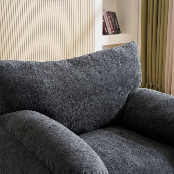 HOMAIRE Chenille Fåtölj i Modern Design, Grå, Överdimensionerad Grå 96 x 82 x 84 cm