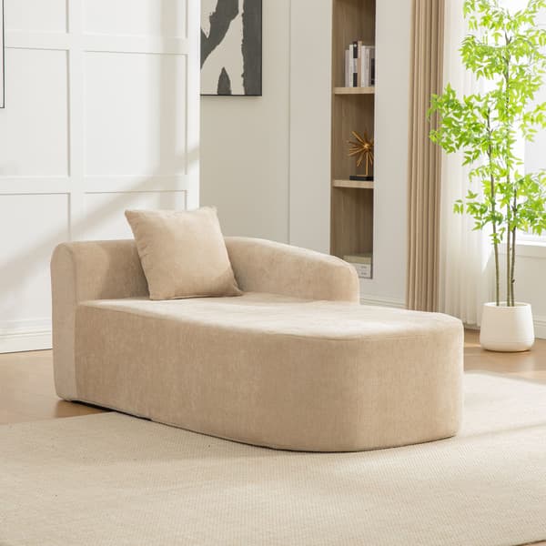HOMAIRE modulsoffa i chenille med 30D högelastiskt skum, ljus khaki Light Khaki