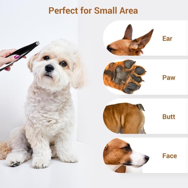 Kæledyr Mini Sikker Trimmer Hundepote Trimmer Kæledyrspleje Klippere Hundehår Trimmer Mini sort
