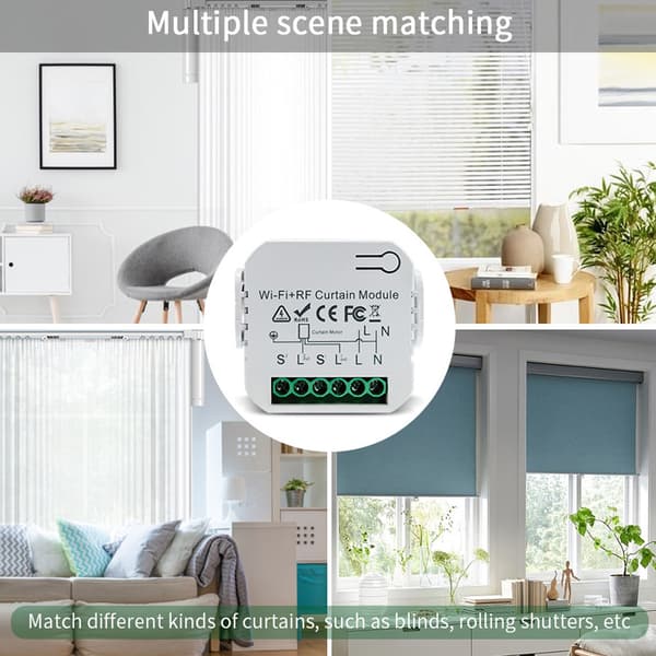 Tidsinställd Röststyrd Rörformig Motor Kontroller Switch Smart Hem WIFI Gardin Switch På Och Av Enhet