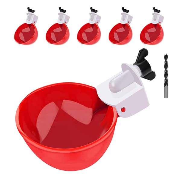 Automatisk kycklingvattenkopp, set om 5