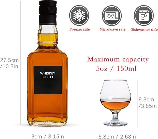 5.0oz Snapseglas Sæt med 6 Søde Brandy Cognac Glas (150ml | 5.0 floz)
