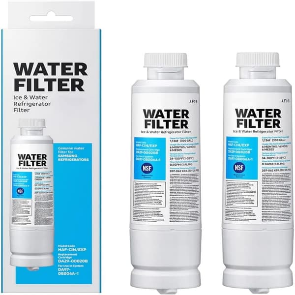 Vattenfilter för Samsung DA97-17376B DA97-08006C HAF-QIN Kylskåpsvattenfilter, 3-pack