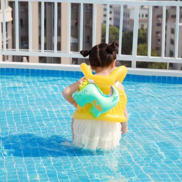Simväst, Uppblåsbar Pool Floats Simring Gul yellow L