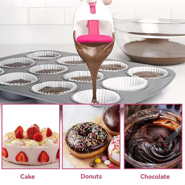 Cupcake Scoop Røredispenser - Lettbrukt cupcake røreskje for cupcake, pannekake og kakedeig