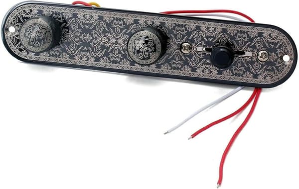 Förkopplad kontrollplatta förkopplad 3-vägs laddad omkopplarknopp ledningsnät för Telecaster elgitarr